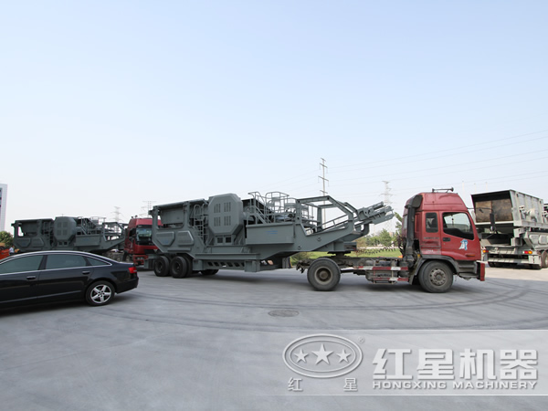 時產(chǎn)80-100噸片麻巖移動破出廠